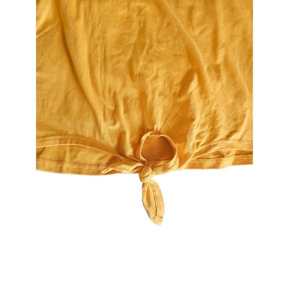 Yellow Fox Graphic Tie-Front Shirt With Sequence Detail, Girls Size 12 Large - Picture 3 of 8